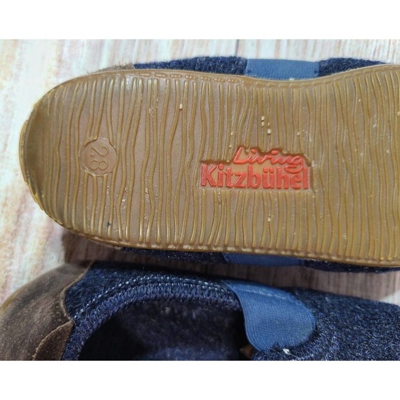 Living Kitzbuhel Kid's Slip On Wool Slipper Shoes Size 28 Navy Blue Non-Slip - Picture 6 of 7